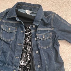 Excellent condition blue Jean jacket 3/4 sleeves. LOFT